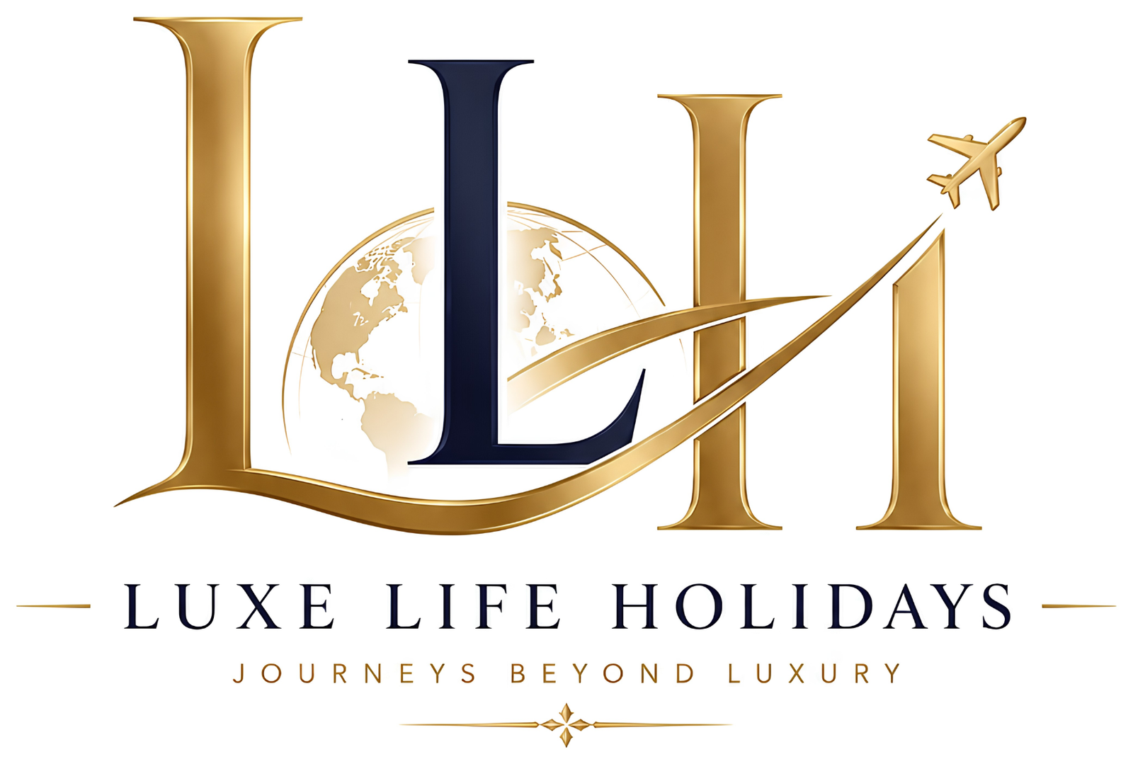 Luxe Life Holidays emblem and wordmark